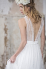 Robe de mariée décolleté dos atelier sylvie Mispouillé toulouse