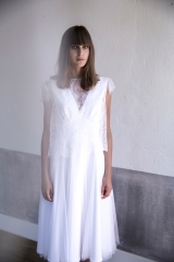 Robe courte pour mariage civil Sylvie Mispouillé