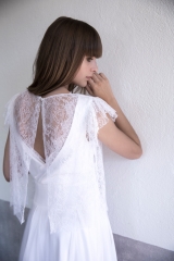 Robe courte pour mariage civil collection atelier Sylvie Mispouillé