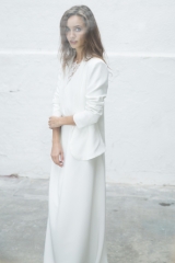 Robe de mariée Crêpe et dentelle Atelier Sylvie Mispouillé