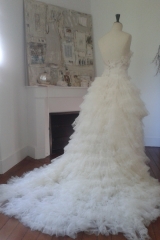 Robe de mariée en tulle à volant Sylvie Mispouillé