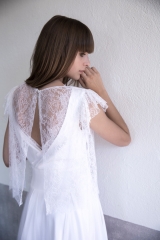 Robe courte pour mariage civil collection atelier Sylvie Mispouillé