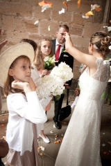 Robe de mariée en dentelle Sylvie Mispouillé