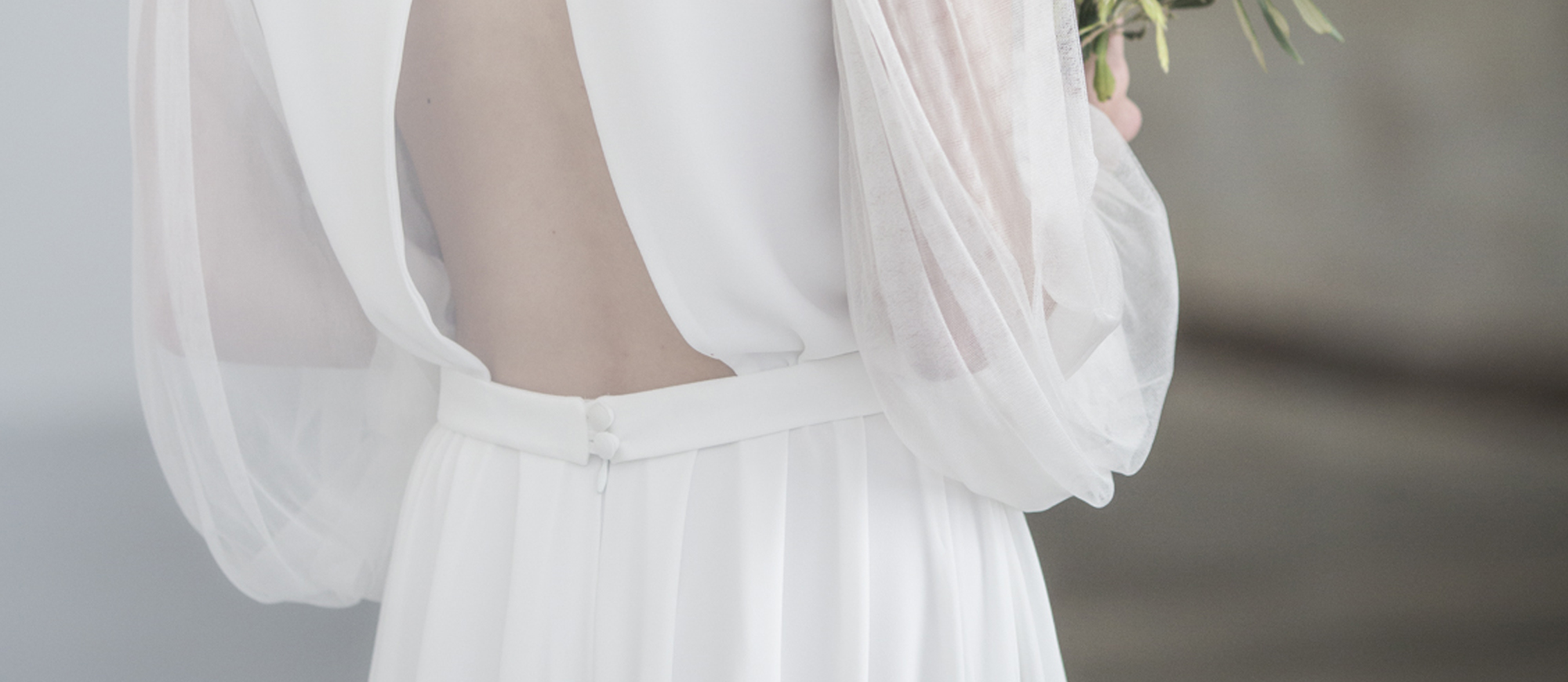 Création de robe de mariée contemporaine Atelier Sylvie Mispouillé
